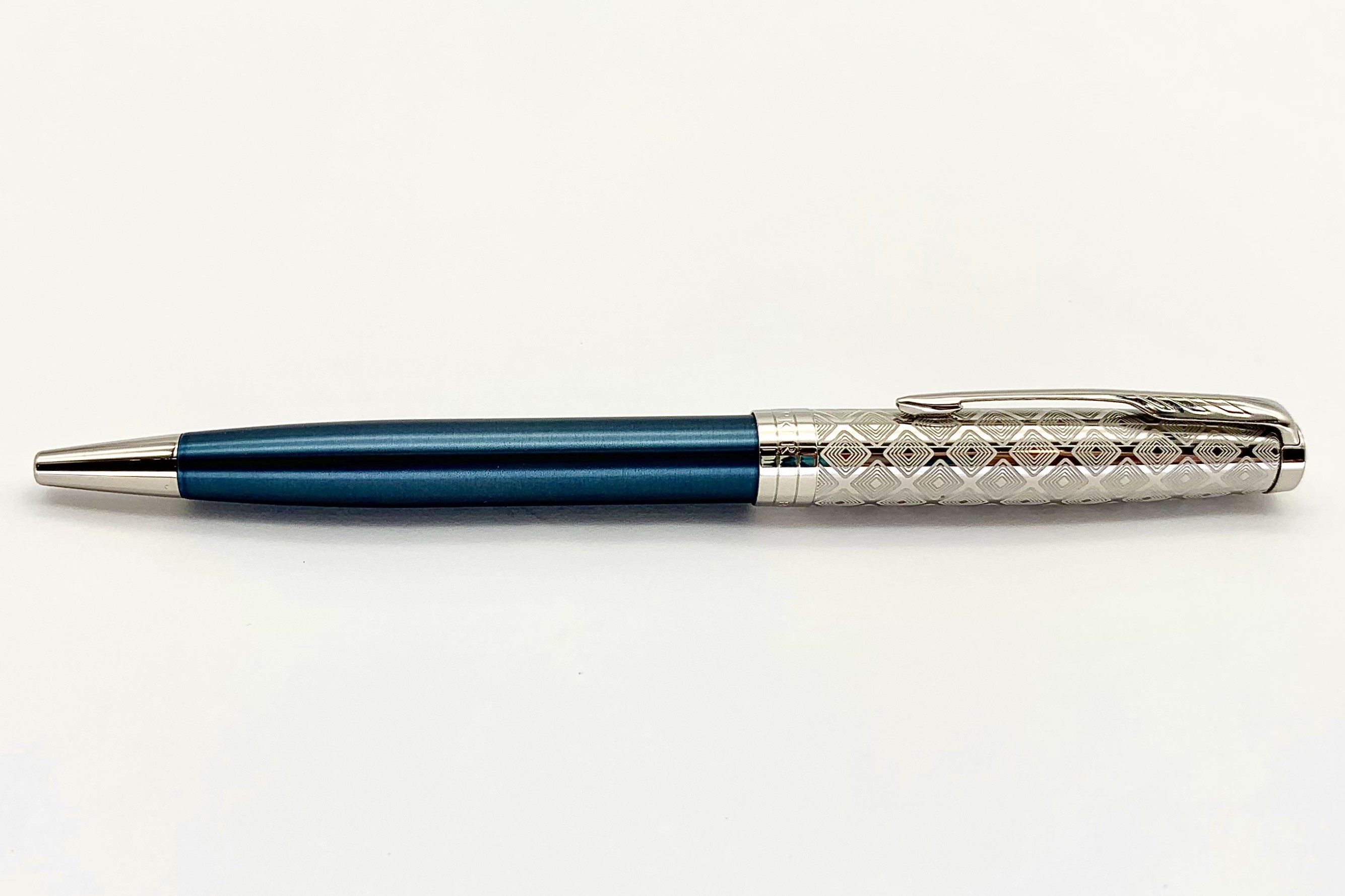 ParkerSonnetMetalAndBlueLacquerBallPen_d